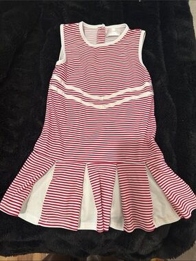 Cecil and Lou Red and White Striped Sleeveless Fit & Flare Dress